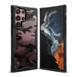 Силиконов калъф кейс Ringke FUSION X, За Samsung Galaxy S22 Ultra 5G, Camo черен