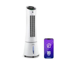 Klarstein Skyscraper Ice Smart, 4-в-1, въздушен, охладител и вентилатор, WiFi, 210m³/h, дистанционно управление (ACO4-SkyscrprIceSmW)