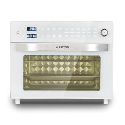 Klarstein Vigor Air, фритюрник с горещ въздух, 1800 вата, 30 литра, 18 програми, горно и долно нагряване (FRY6-VigoAirWhite)