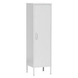 Метален шкаф Carmen CR-1601 J, 1x рафтове, 1х врати, 1х лост за закачалки, прахово боядисан, метален, сив