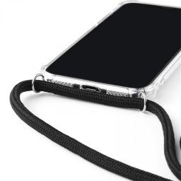 Гръб Airbag soft tpu с черна връзка за Iphone 13 Pro - Прозрачен