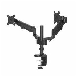 Dual Monitor Stand Adjustable 32" Black