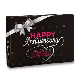 Spielehelden Happy Anniversary Black Edition, Игра с карти за двойки, 110 въпроса, подаръчна кутия на английски език (PLAY2-17)