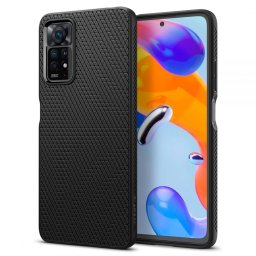 Силиконов калъф кейс Spigen Liquid Air Xiaomi Redmi Note 11 Pro 4G / 5G, черен мат
