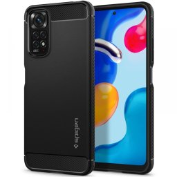 Силиконов калъф кейс Spigen Rugged Armor Xiaomi Redmi Note 11 / 11s, Matte Black