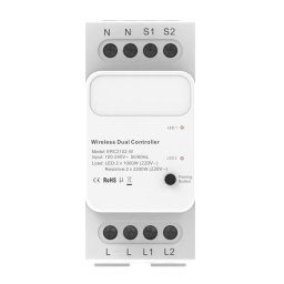 WiFi + RF Двуканален Контролер Модул за DIN Шина 2х10А EBL