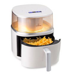 Klarstein Air Bloom, фритюрник с горещ въздух, с функция за готвене на пара, 1500W, 7,5 литра, 16 програми (OV12-AirBloomSand)