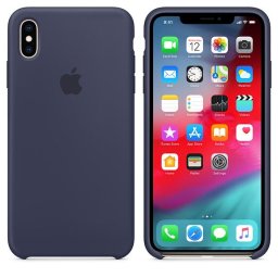 Оригинален гръб Apple Silicone Cover за iPhone XS Max - Син, MRWG2ZM/A