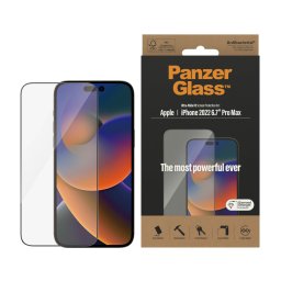 Стъклен протектор PanzerGlass за Apple Iphone 14 Pro Max, UWF, Antibacterial - Черен