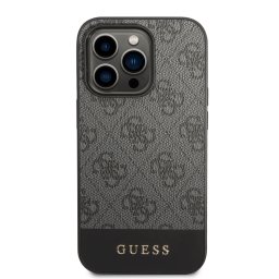 Гръб Guess 4G Stripe Case за iPhone 14 Pro Max - Сив