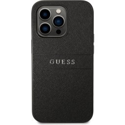 Гръб Guess PU Leather Saffiano Case за iPhone 14 Pro - Черен