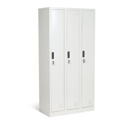 Гардероб Carmen CR-1242 J, 3 бр. шкафове, метален, сив