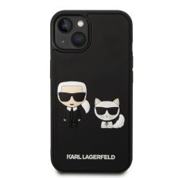 Гръб Karl Lagerfeld and Choupette 3D Case за iPhone 14 - Черен