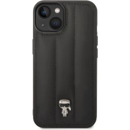 Гръб Karl Lagerfeld Quilted Puffy Ikonik Logo Case за iPhone 14 Plus - Черен