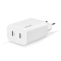 Адаптер ttec SmartCharger Duo GAN PD 50W Fast Travel Charger USB-C + USB-C - Бял