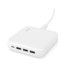 Зарядна станция ttec, SmartCharger Quattro, GAN, PD 65W, Fast Travel Charger, USB-C + USB-C, Бял