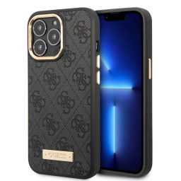Гръб Guess PU 4G MagSafe Compatible Case за iPhone 14 Pro Max - Черен