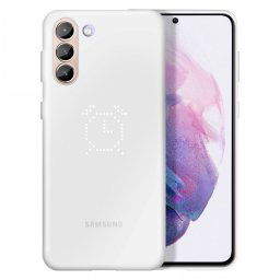 Оригинален гръб Samsung LED Cover for Galaxy S21 Plus - Бял, EF-KG996CWE