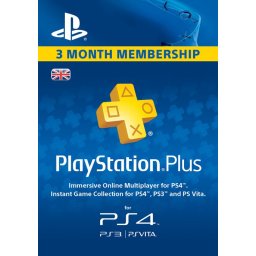 PlayStation Plus 3 Months UK (безплатна доставка)