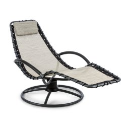 Blumfeldt The Chiller, люлеещ се шезлонг, 77 x 85 x 173 cm, 360 Comfort, ComfortMesh, бежово (GDMC2-TheChiller-BGE)