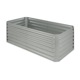 Blumfeldt High Grow Straight Raised, легло за цветя градинско легло 180x60x90cm 970л стомана поцинковано сребристо (GDMB4-Highgrow-St-SL)