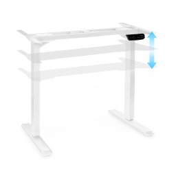 OneConcept Multidesk Comfort, бюро с регулиране на височината, електрически, височина 62 - 128 см, бяло (C-1-M02-23R WHITE)