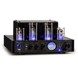 Auna Amp VT електроене усилвател, HiFi усилвател, 2x35W RMS, BT, Opt./Coax./AUX-In (BL Tube)