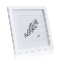 Casa Chic Everton, рамка за картини, правоъгълна, снимки 24,4 x 24,4 cm, паспарту, стъкло (CL-10X10-WHT)