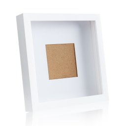 Casa Chic Camden, рамка за картина, 23 x 23 cm и 10 x 10 cm, паспарту, истинско дърво (CL-BOX-23x23-WHT)