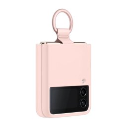 Оригинален твърд калъф EF-PF721TPEGWW за Samsung Z Flip 4, Silicone Cover with Strap Pink