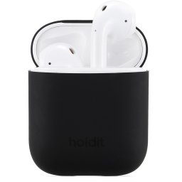 Калъф Holdit Silicone Case за AirPods 1/2 - Черен