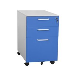 Шкаф Carmen CR-1273 L SAND, 3бр. рафтове, пясъчно покритие,прахово боядисан метал, син