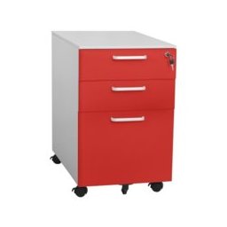 Шкаф Carmen CR-1273 L SAND, 3бр. рафтове, пясъчно покритие,прахово боядисан метал, червен