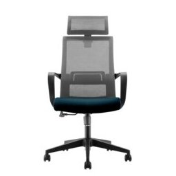 Директорски стол RFG Smart HB, дамаска и меш, сив
