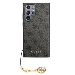 Гръб Guess 4G Charms Case за Samsung Galaxy S23 Ultra - Сив