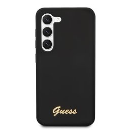 Калъф Guess Liquid Silicone Metal Logo Case за Samsung Galaxy S23 Plus - Черен