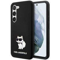 Гръб Karl Lagerfeld Liquid Silicone Choupette NFT Case за Samsung Galaxy S23 - Черен
