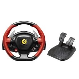 Волан Thrustmaster Ferrari 458 Spider, включва педали, черен, за Xbox One
