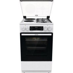 Комбинирана печка GORENJE GK5C61WF , 2 газ 2ток , Бял