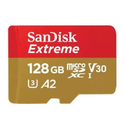 SanDisk Extreme micro SDXC 128GB + SD Adapter 190MB/s A2 C10 V30 UHS-I U3