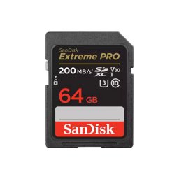 SanDisk Extreme PRO 64GB SDXC, UHS-I, Class 10, U3, V30, 200MB/s