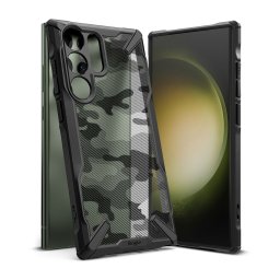 Силиконов калъф кейс Ringke FUSION X, За Samsung Galaxy S23 Ultra, Camo черен