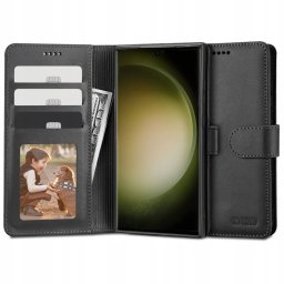 Калъф тип тефтер TECH-PROTECT WALLET за Samsung Galaxy S23, черен
