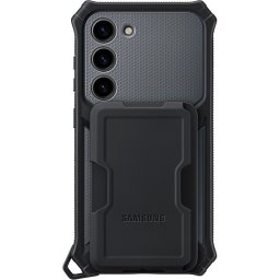Оригинален гръб Samsung Protective Standing Cover за Samsung Galaxy S23 - Тъмно сив, EF-RS911CBE