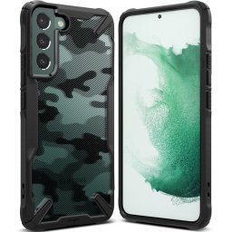 Силиконов калъф кейс Ringke FUSION X, За Samsung Galaxy S22, Camo черен