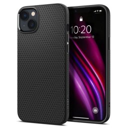 Силиконов калъф кейс Spigen Liquid Air Apple iPhone 14 / iPhone 13, черен мат