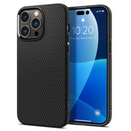 Силиконов калъф кейс Spigen Liquid Air Apple iPhone 14 Pro Max, черен мат