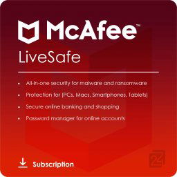 McAfee LiveSafe 2025 1 Устройство 1 Година