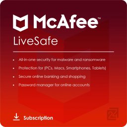 McAfee LiveSafe 2026 1 Устройство 1 Година