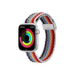 Каишка Dux Ducis Mixture II за Apple Watch 4/5/6/7/SE/8 40/41mm, светли ивици